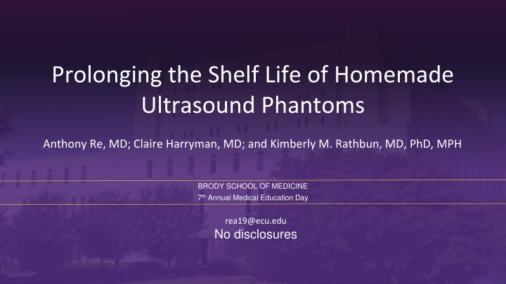 prolonging the shelf life of homemade ultrasound