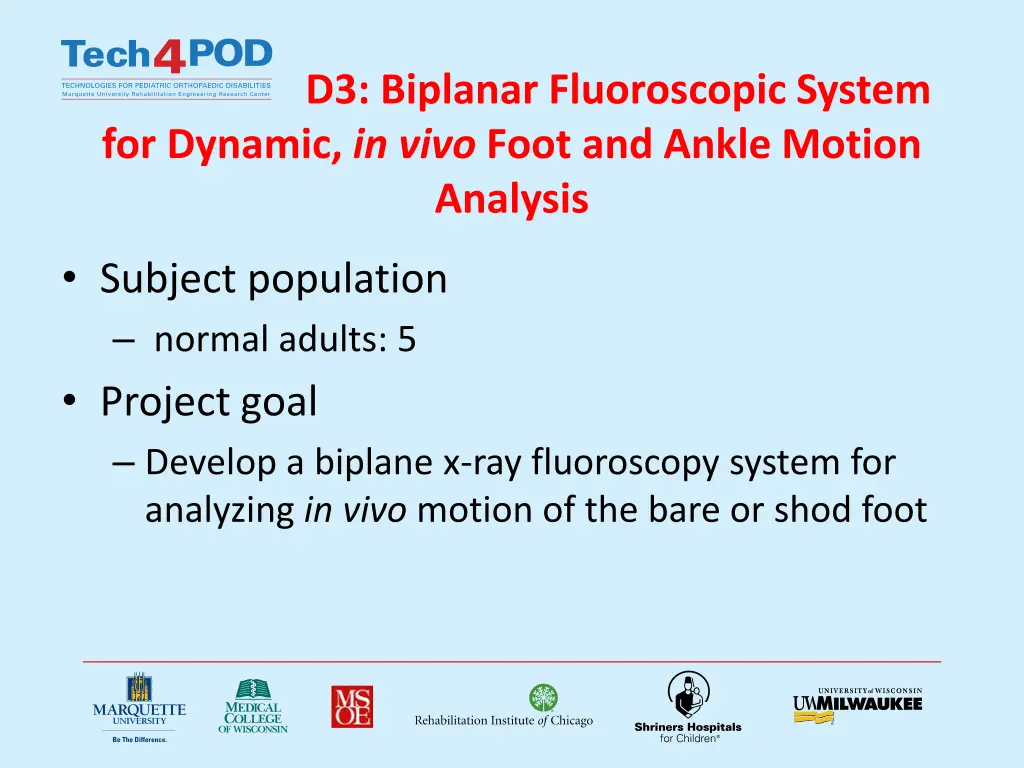 d3 biplanar fluoroscopic system for dynamic 1