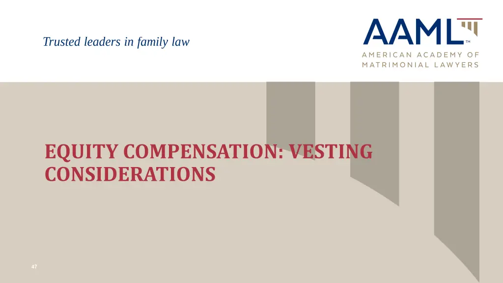 equity compensation vesting considerations