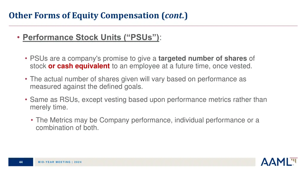 other forms of equity compensation cont 4