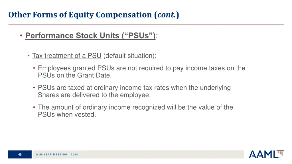 other forms of equity compensation cont 5