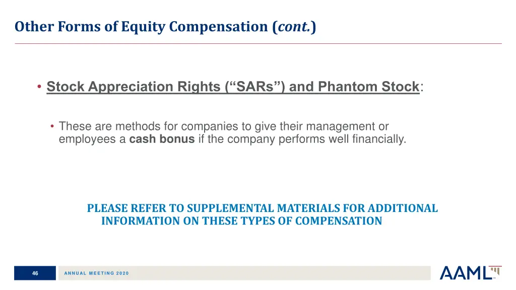 other forms of equity compensation cont 6