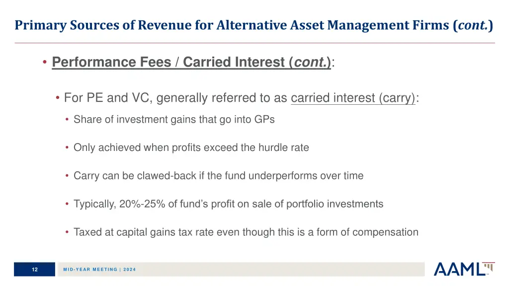 primary sources of revenue for alternative asset 3