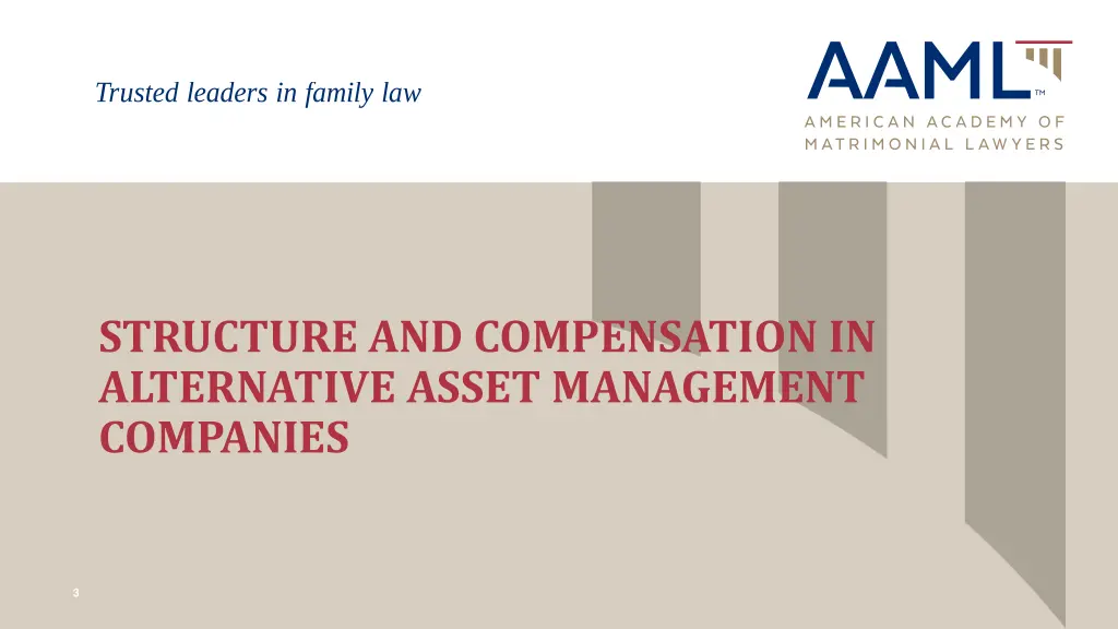 structure and compensation in alternative asset