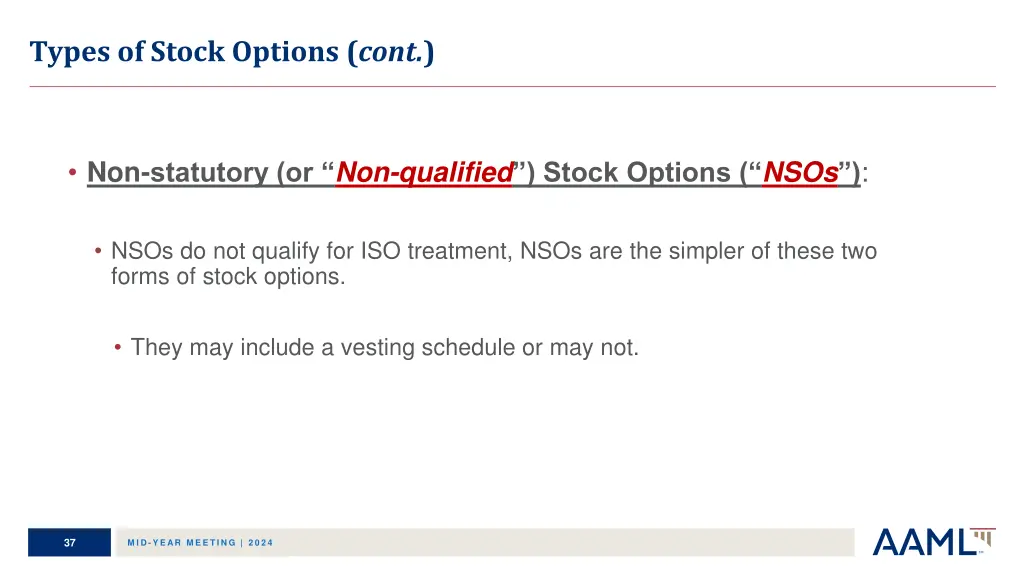 types of stock options cont 7