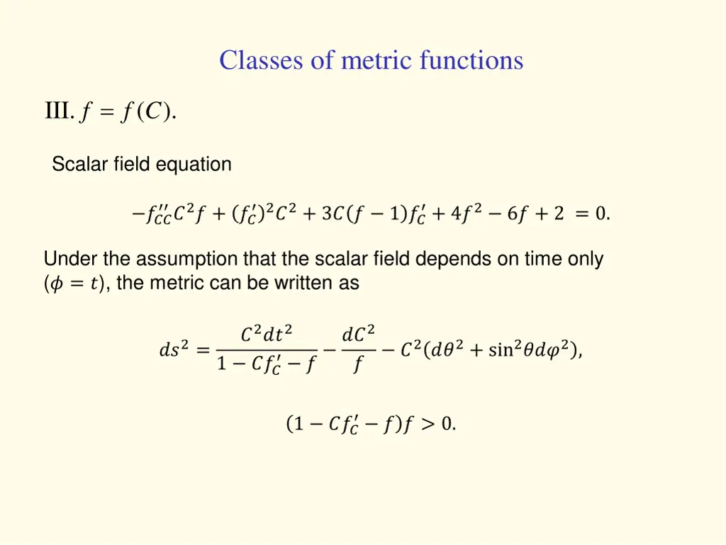 lasses of metric functions 2