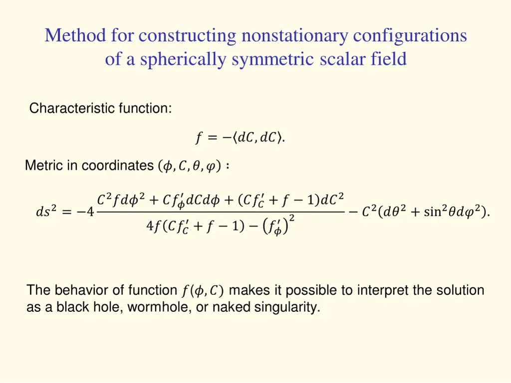 method for constructing nonstationary