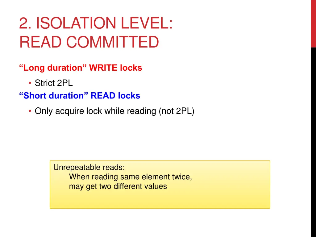 2 isolation level read committed