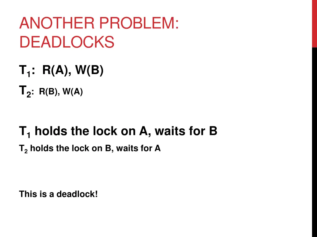 another problem deadlocks