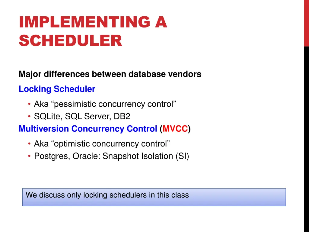 implementing a scheduler