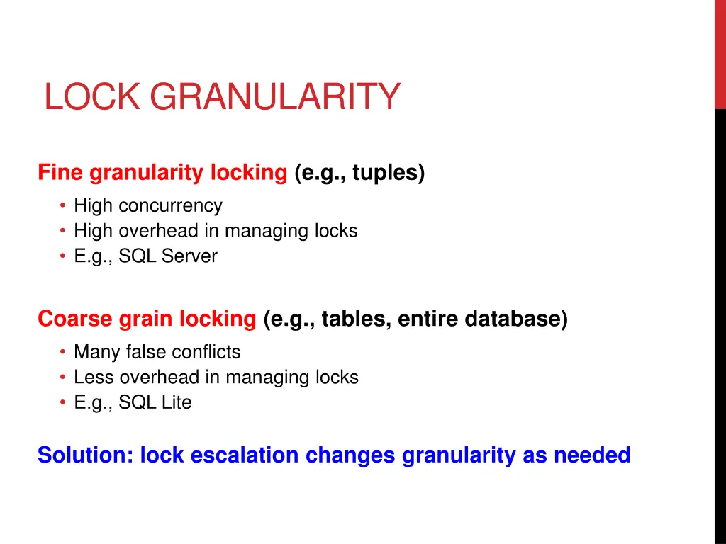 lock granularity