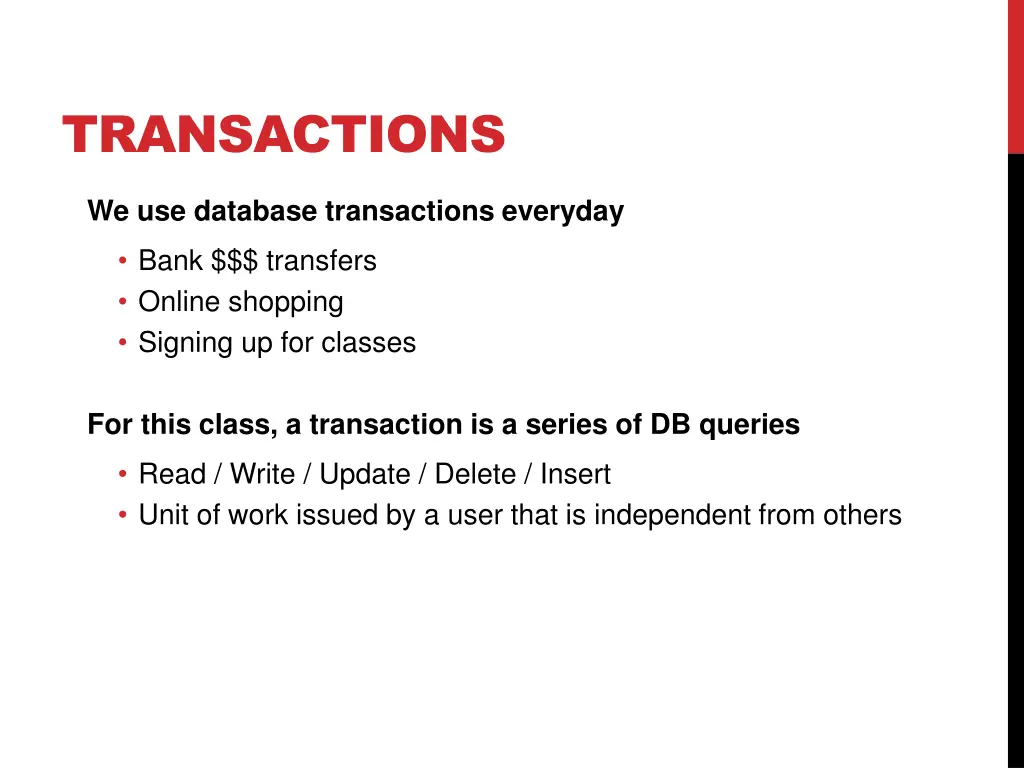 transactions