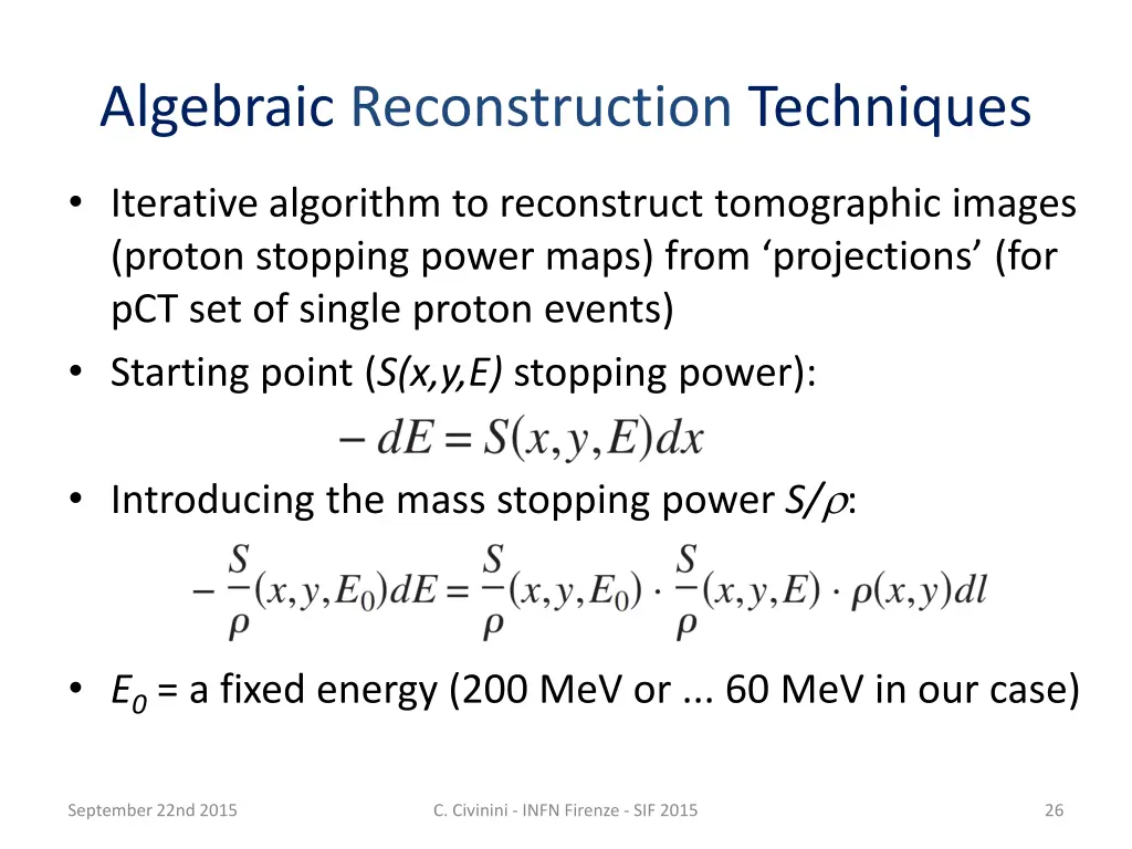 algebraic reconstruction techniques