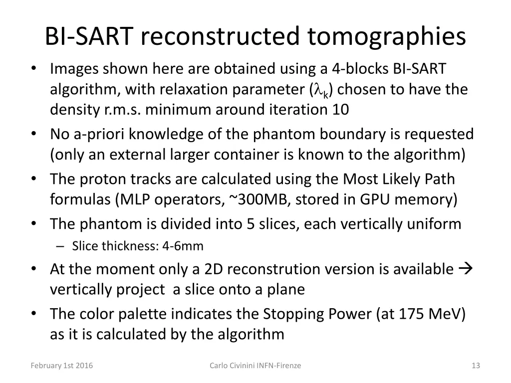 bi sart reconstructed tomographies images shown