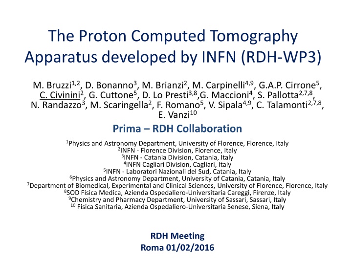 the proton computed tomography apparatus