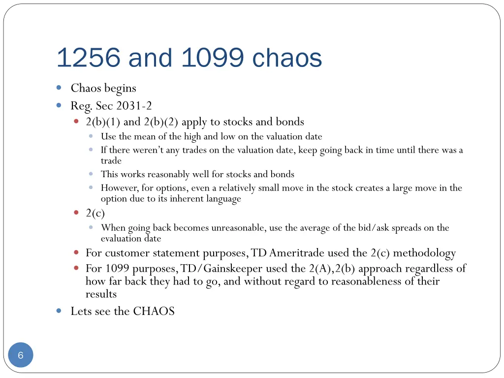 1256 and 1099 chaos 4