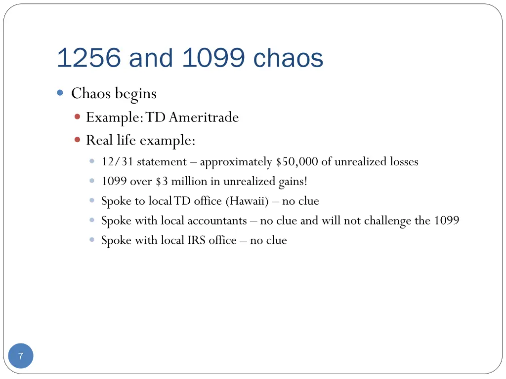 1256 and 1099 chaos 5