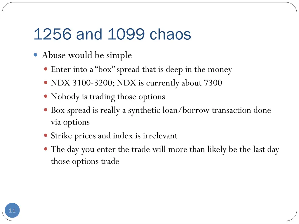 1256 and 1099 chaos 9