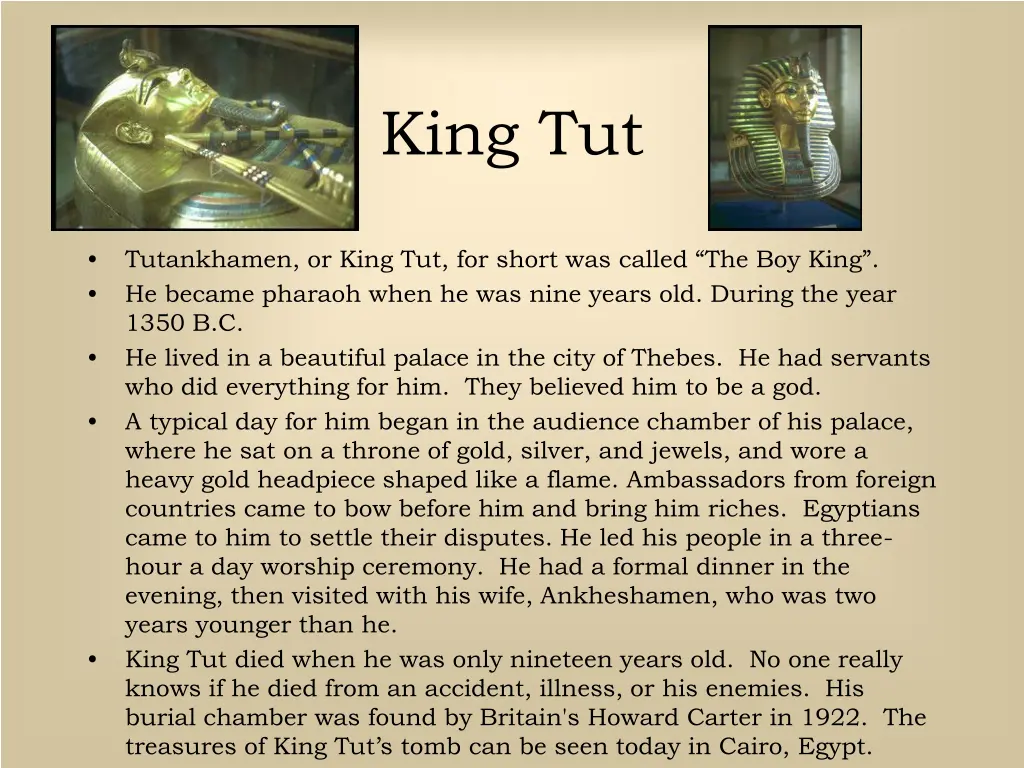 king tut