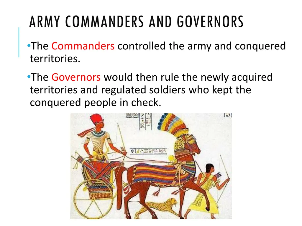 army commanders and governors