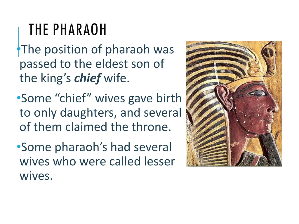 the pharaoh the position of pharaoh was passed