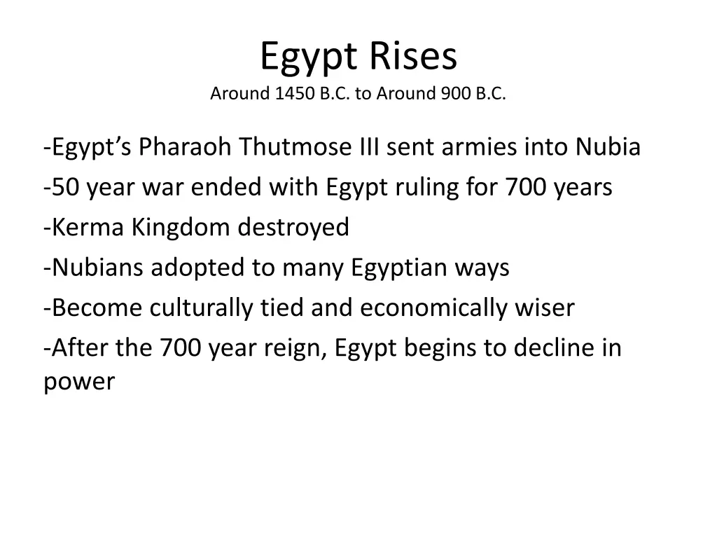 egypt rises around 1450 b c to around 900 b c