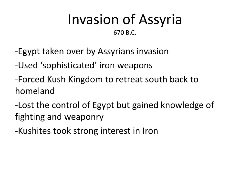 invasion of assyria 670 b c