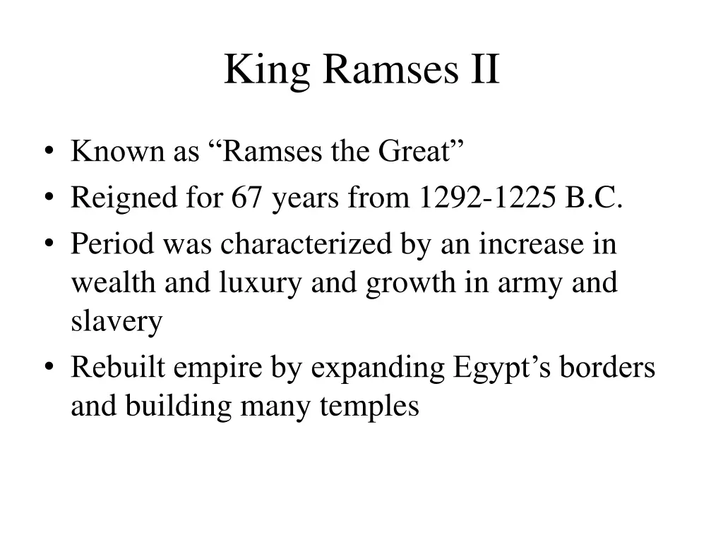 king ramses ii