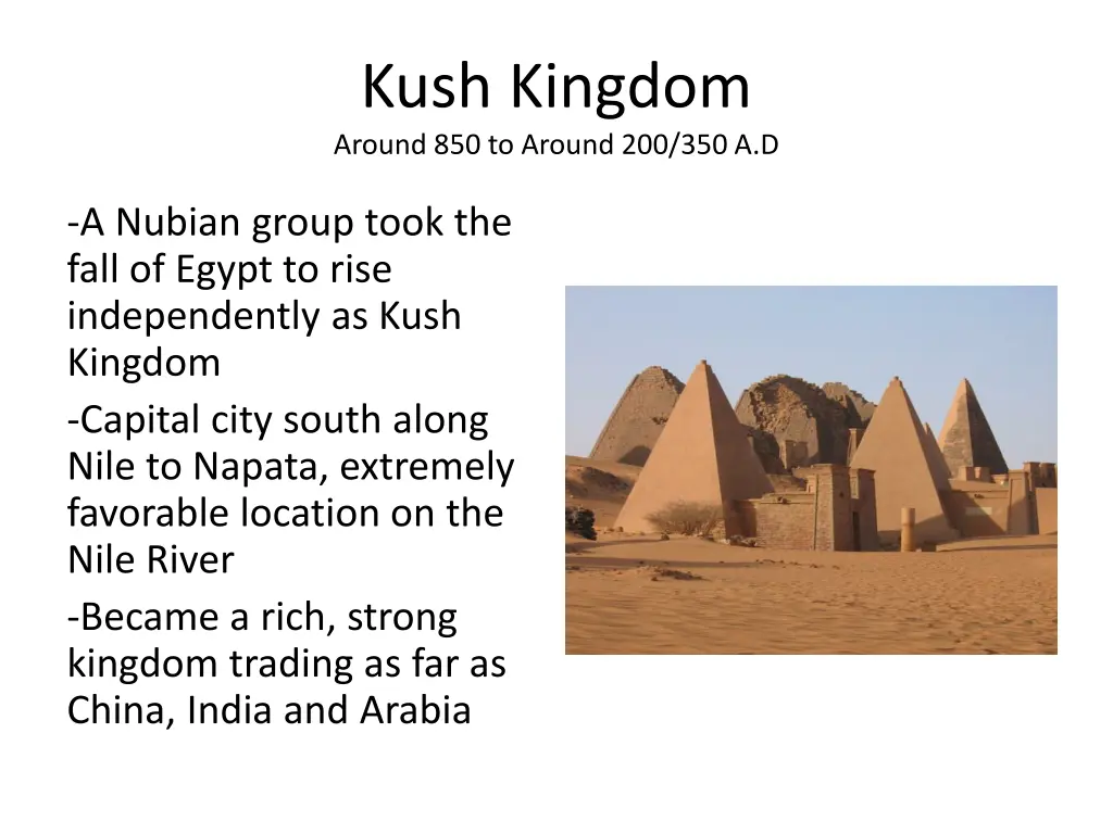 kush kingdom around 850 to around 200 350 a d