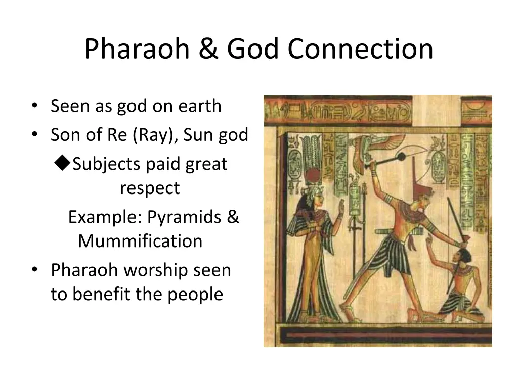 pharaoh god connection