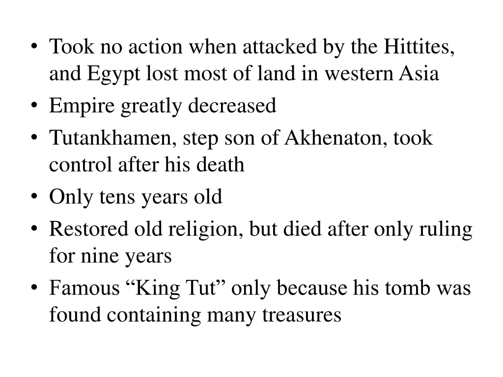 took no action when attacked by the hittites