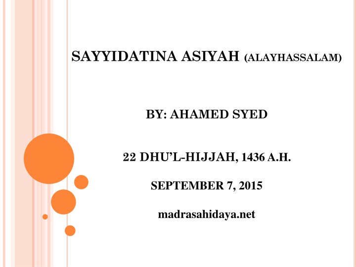 sayyidatina asiyah alayhassalam