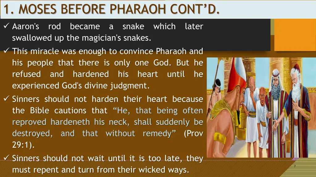 1 moses before pharaoh cont d