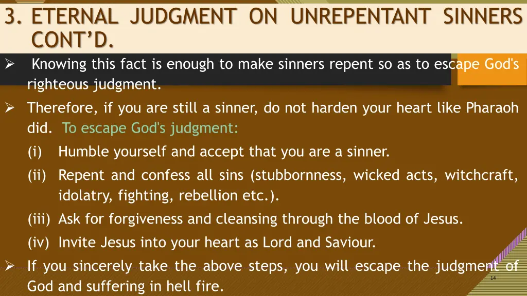 3 eternal judgment on unrepentant sinners