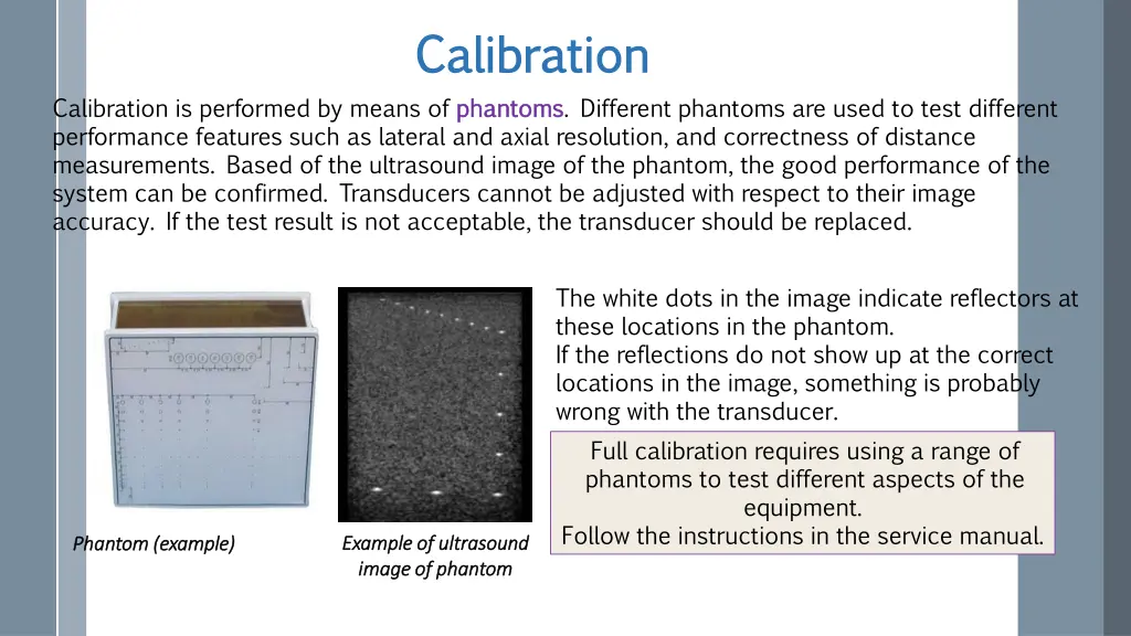 calibration calibration phantoms different