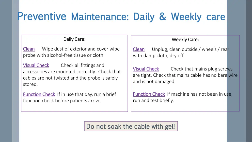 preventive preventive maintenance daily weekly