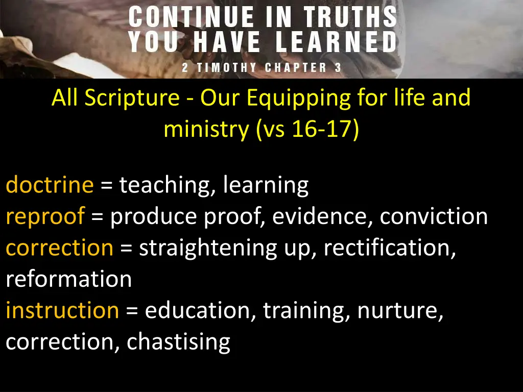 all scripture our equipping for life and ministry 1