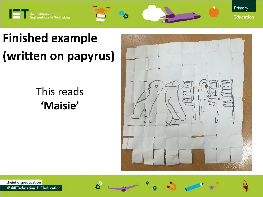 finished example written on papyrus