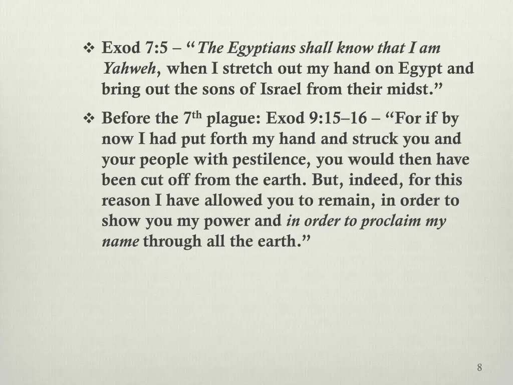 exod 7 5 the egyptians shall know that