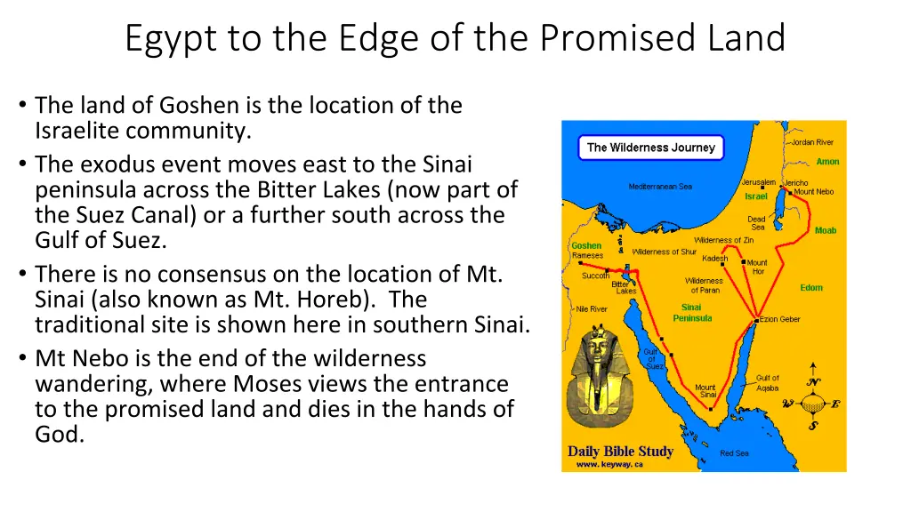 egypt to the edge of the promised land