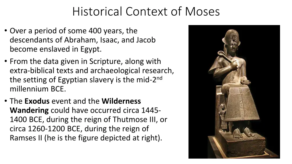 historical context of moses