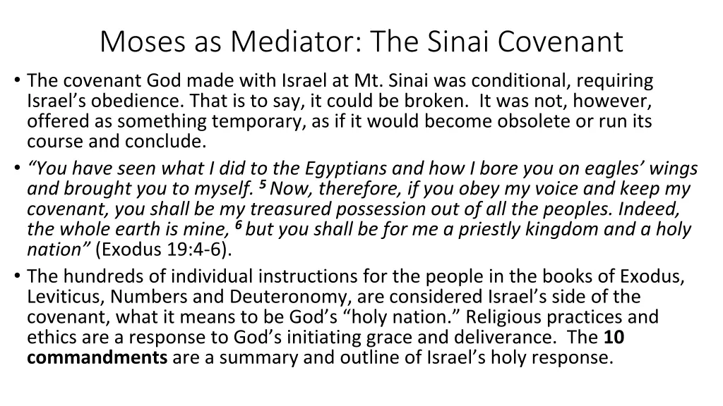 moses as mediator the sinai covenant the covenant