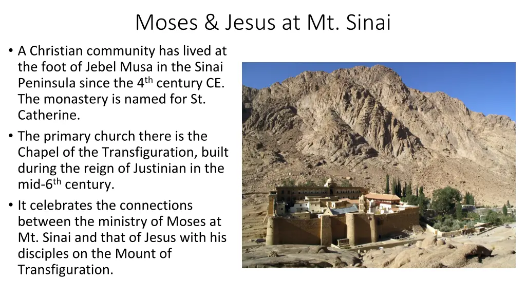 moses jesus at mt sinai a christian community