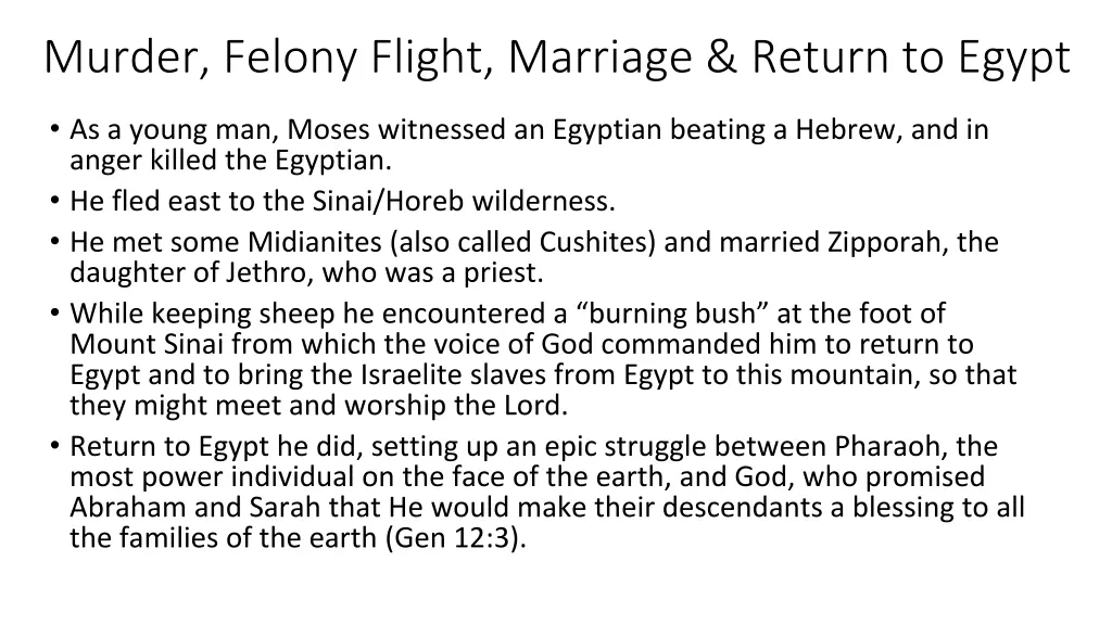 murder felony flight marriage return to egypt