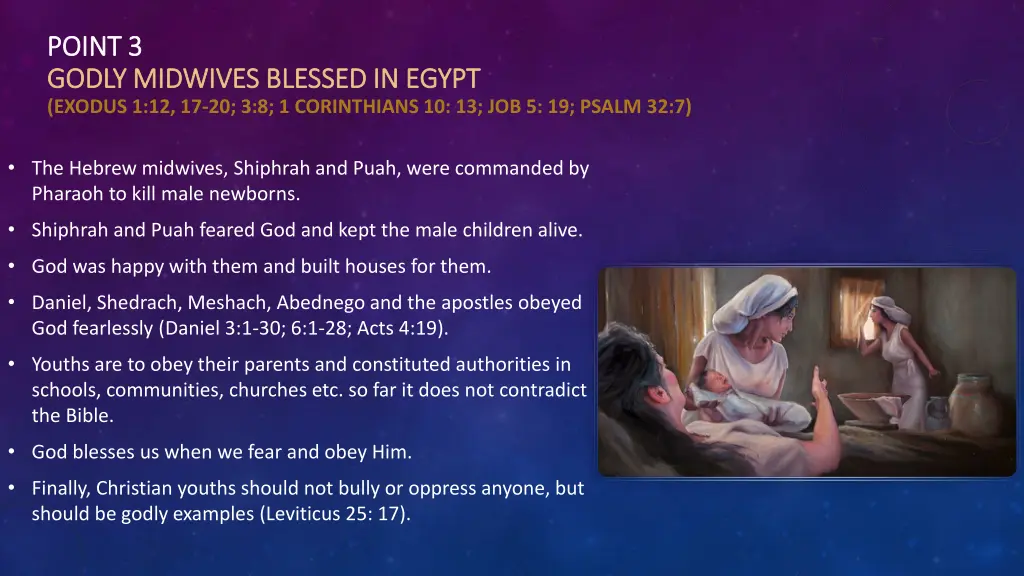 point 3 point 3 godly midwives blessed in egypt