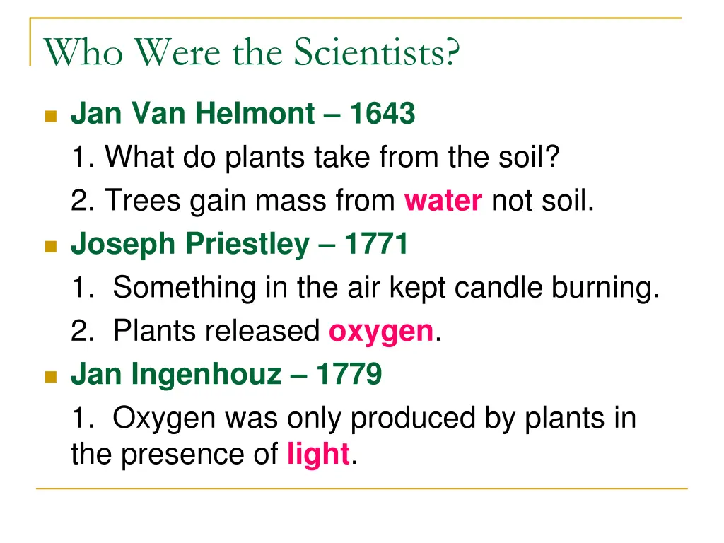 who were the scientists