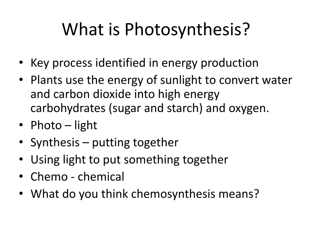 what is photosynthesis