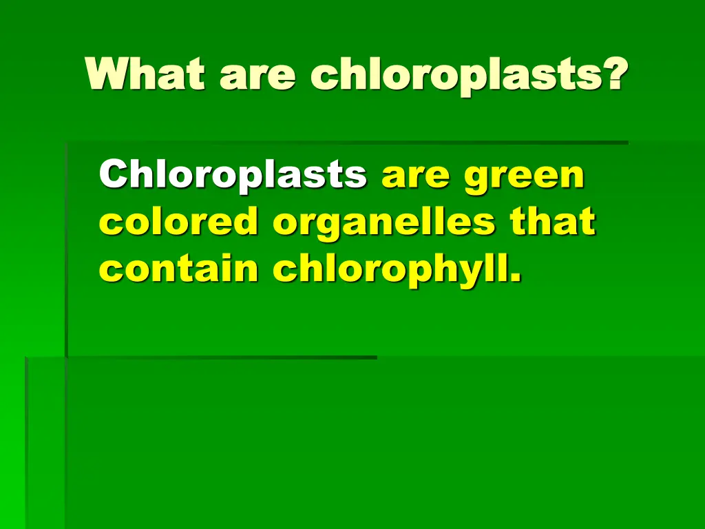 what are chloroplasts what are chloroplasts