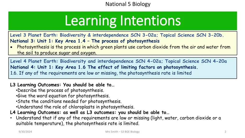 national 5 biology