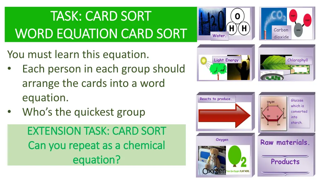 task card sort task card sort word equation card